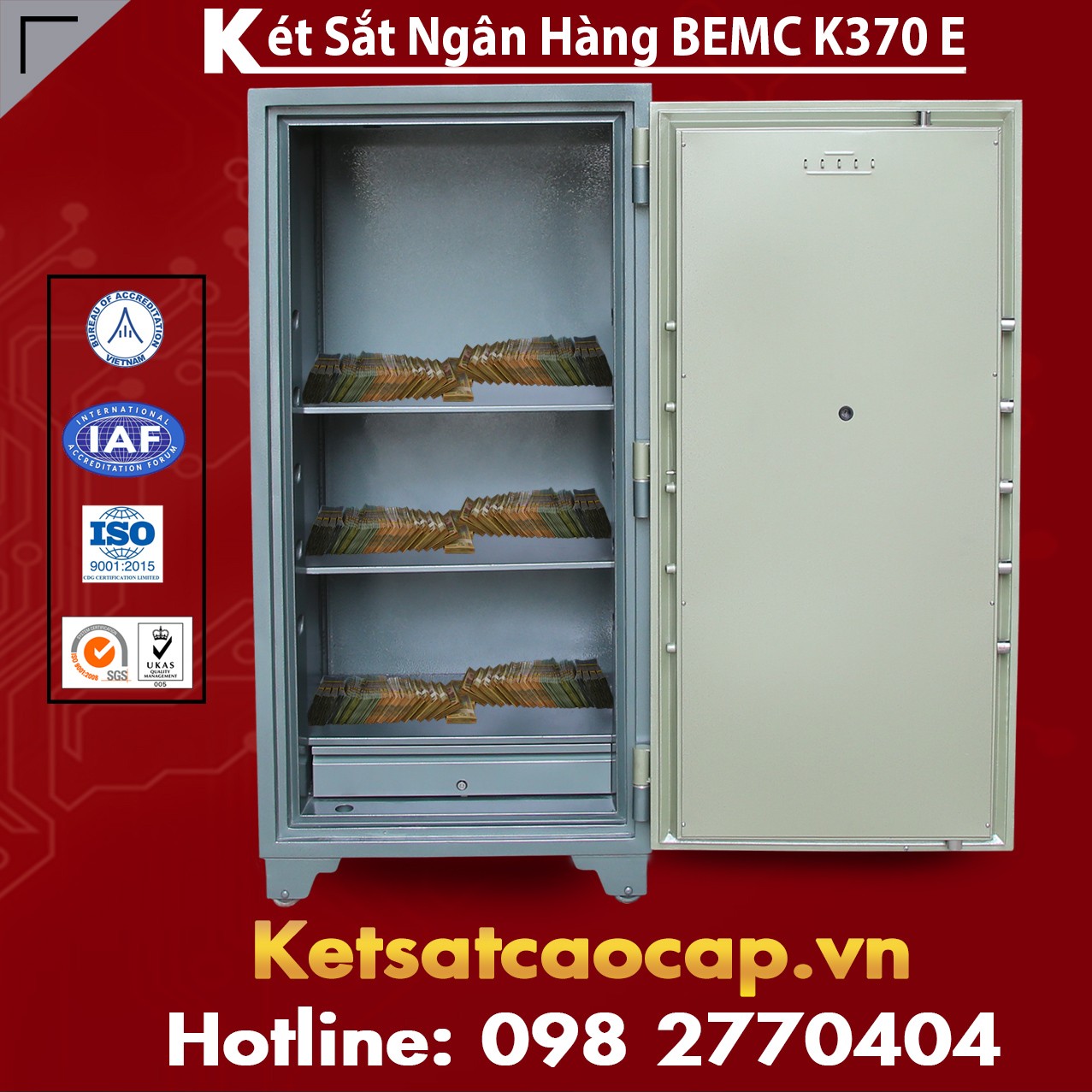Két Sắt Ngân Hàng BEMC K370E Điện Tử Hàn Quốc Mua Ở Đâu Đảm Bảo Nhất